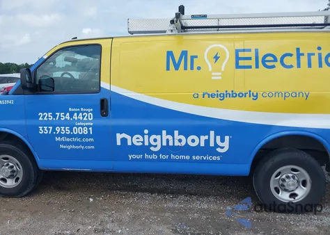 2023 Chevrolet Express Cargo Rwd 2500 Regular Wheelbase Wt из США, поврежденный, VIN 1GCWGAFP2P1212693